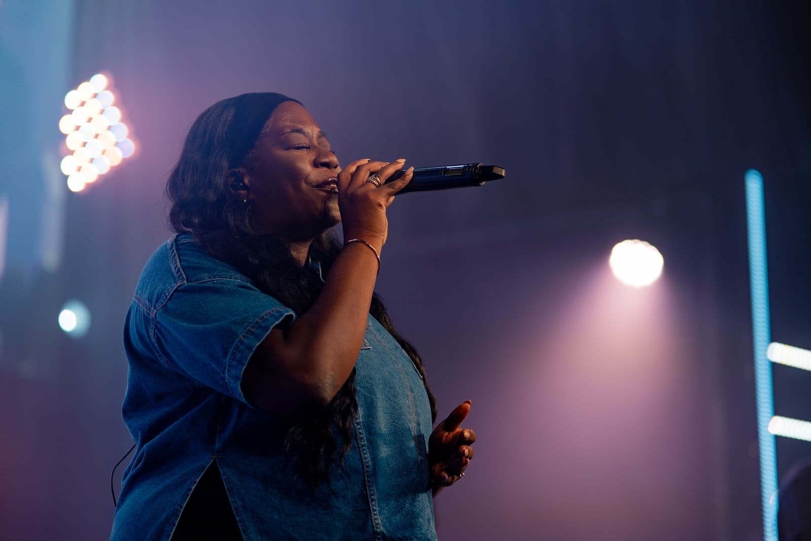 Singer leading worship